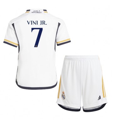 Real Madrid Vinicius Junior #7 Replica Home Stadium Kit for Kids 2023-24 Short Sleeve (+ pants)